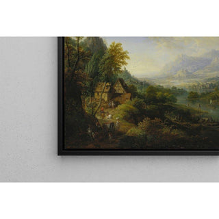 Paysage avec rivière - Christian Georg Schütz the elder | Reproduction Tableau Décoration murale affiche copie