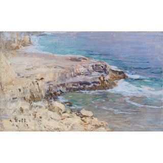 Paysage côtier rocheux - Alfred Zoff | Reproduction Tableau Décoration murale affiche copie