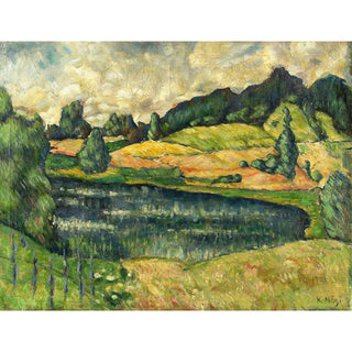 Paysage d'Estonie - Konrad Mägi | Reproduction Tableau Décoration murale affiche copie