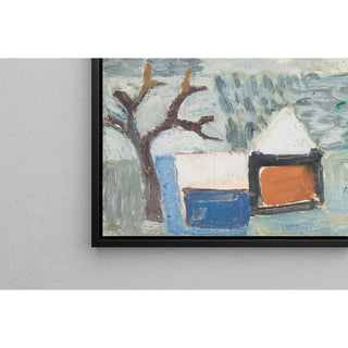 Paysage d'hiver avec maisons - Sasza Blonder | Reproduction Tableau Décoration murale affiche copie