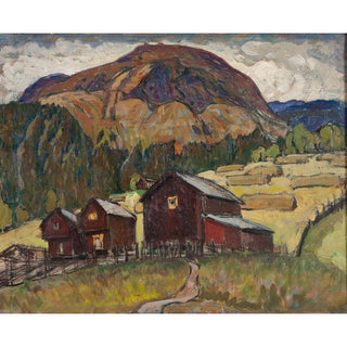 Paysage estival avec pâturages, étude du nord de la Norvège - Anna Boberg | Reproduction Tableau Décoration murale affiche copie