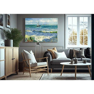 Paysage marin près des Saintes-Maries-de-la-Mer - Vincent Van Gogh | Reproduction Tableau Décoration murale affiche copie