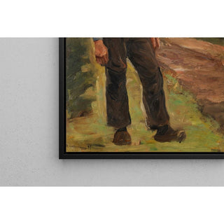 Paysans debout sur un chemin - Max Liebermann | Reproduction Tableau Décoration murale affiche copie