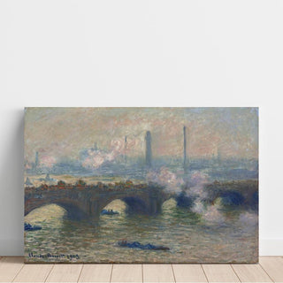 Pont de Waterloo, journée grise - Claude Monet | Reproduction Tableau Décoration murale affiche copie