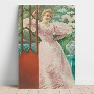 Portrait d'une jeune femme dans un conservatoire - James Tissot | Reproduction Tableau Décoration murale affiche copie