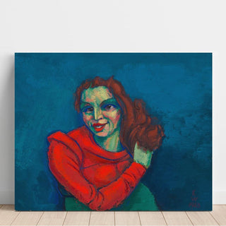 Portrait féminin - Karl Wiener | Reproduction Tableau Décoration murale affiche copie