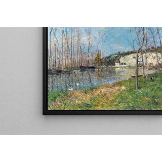Printemps au Bord du Loing - Alfred Sisley | Reproduction Tableau Décoration murale affiche copie