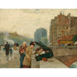 Quai Saint Michel - Childe Hassam | Reproduction Tableau Décoration murale affiche copie