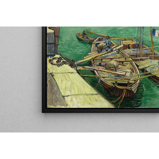 Quai avec des hommes déchargeant des barges de sable - Vincent van Gogh | Reproduction Tableau Décoration murale affiche copie