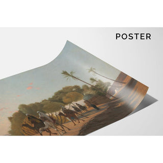 Quitter l'oasis - Jean-Léon Gérôme | Reproduction Tableau Décoration murale affiche copie