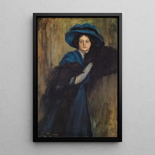 Raimundo de Madrazo y Garreta - Portrait of a Lady in Blue.webp