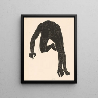 Reijer Stolk - Anatomical study of the neck arm and leg muscles of a man in silhouette.webp