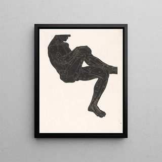 Reijer Stolk - Anatomische studie van de been en armspieren van een man in silhouet.webp