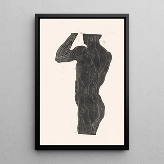 Reijer Stolk - Anatomische studie van de rug en bilspieren van een man in silhouet.webp