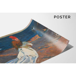 Rentrant la voile, plage de Valence - Joaquín Sorolla | Reproduction Tableau Décoration murale affiche copie