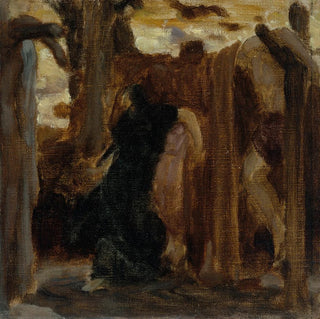 Rizpah, esquisse en couleur - Frederic Leighton