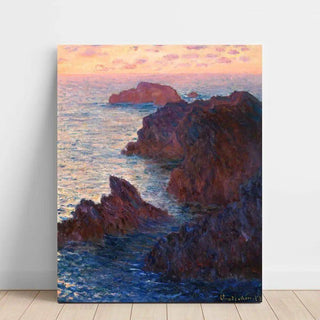 Rochers à Belle Île, Port-Domois - Claude Monet | Reproduction Tableau Décoration murale affiche copie