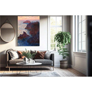 Rochers à Belle Île, Port-Domois - Claude Monet | Reproduction Tableau Décoration murale affiche copie