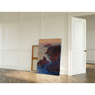 Rochers à Belle Île, Port-Domois - Claude Monet | Reproduction Tableau Décoration murale affiche copie