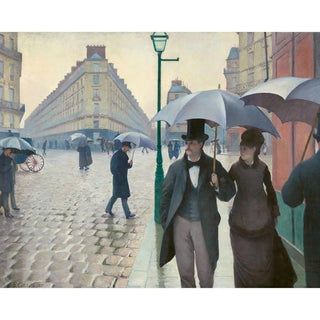 Rue de Paris, temps de pluie - Gustave Caillebotte | Reproduction Tableau Décoration murale affiche copie
