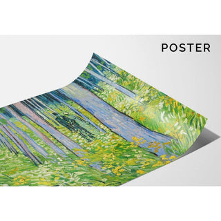 Sous-bois avec deux personnages - Vincent van Gogh | Reproduction Tableau Décoration murale affiche copie