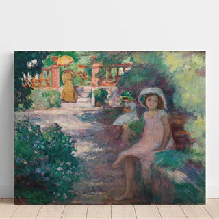 Sous les mimosas les filles de l'artiste - Arnold Peter | Reproduction Tableau Décoration murale affiche copie