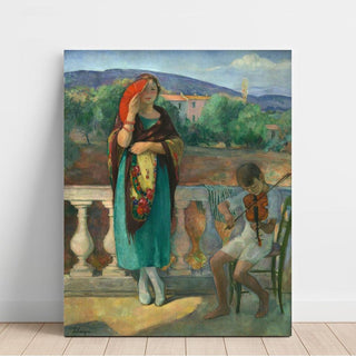 Sur le balcon - Henri Lebasque | Reproduction Tableau Décoration murale affiche copie