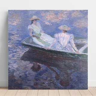 Sur le bateau - Claude Monet | Reproduction Tableau Décoration murale affiche copie