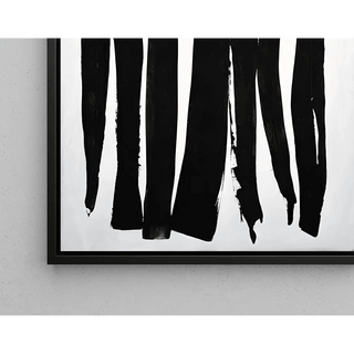 Tableau Décoratif – Silhouettes Unies | Affiche Abstraite Minimaliste Noir et Blanc | Poster Élégant de Groupe Humain Stylisé