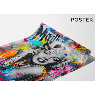 Tableau Street Art – Marilyn Monroe Iconique | Affiche Pop Art Graffiti Coloré | Poster Moderne Urbain de Star Célèbre