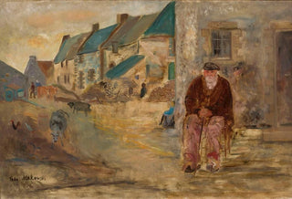Tadeusz Makowski - Breton landscape with an old fisherman.webp