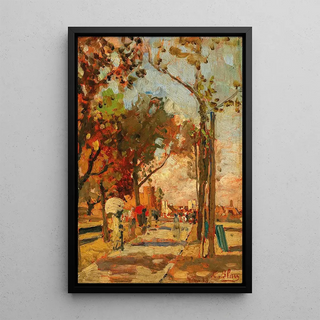 Tina Blau - The Main Customs Office with a View of the Kaiser Franz Josef Barracks.webp