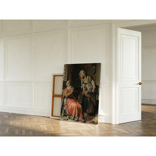 Tobit et Anna avec l'enfant - Rembrandt van Rijn | Reproduction Tableau Décoration murale affiche copie
