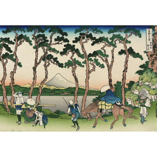 Tokaido Hodogaya - Katsushika Hokusai | Reproduction Tableau Décoration murale affiche copie