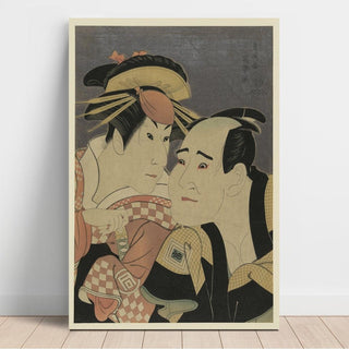 Troisième Sanogawa Ichimatsu de Gionmachi no Hakujin Onayo to , Ichikawa Tomiemon de Kanisaka Tōma - Toshusai Sharaku | Reproduction Tableau Décoration murale affiche copie
