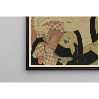 Troisième Sanogawa Ichimatsu de Gionmachi no Hakujin Onayo to , Ichikawa Tomiemon de Kanisaka Tōma - Toshusai Sharaku | Reproduction Tableau Décoration murale affiche copie