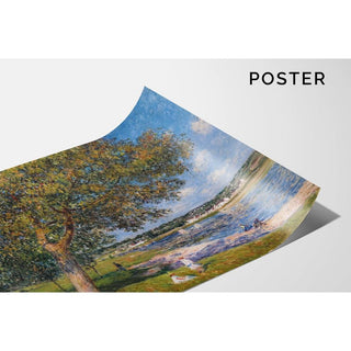 Un Noyer dans la Prairie de Thomery - Alfred Sisley | Reproduction Tableau Décoration murale affiche copie