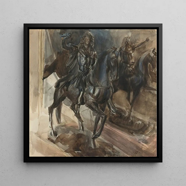 Een bronzen standbeeld van Lodewijk XIV - Giovanni Boldini — wandpresentatie van het kunstwerk