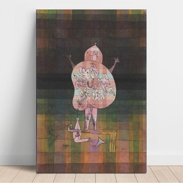 Reproductie van het schilderij Ventriloquist en aankondiger in het moeras - Paul Klee