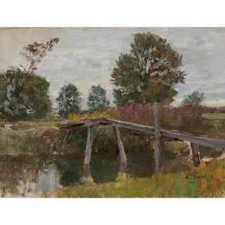 Vieux ponton à Langenpreising - Alfred Zoff | Reproduction Tableau Décoration murale affiche copie