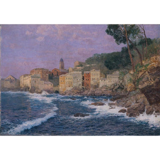 Ville sur la Riviera - Alfred Zoff | Reproduction Tableau Décoration murale affiche copie