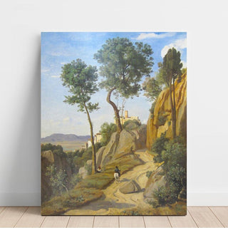 Vue de Volterra - Jean-Baptiste Camille Corot | Reproduction Tableau Décoration murale affiche copie