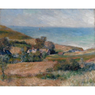 Vue de la côte près de Wargemont en Normandie - Pierre-Auguste Renoir | Reproduction Tableau Décoration murale affiche copie