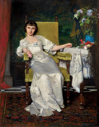 Wadysaw Czachrski - A lady with rose.webp