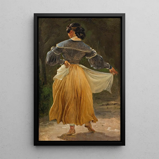 Wilhelm Marstrand - Dancing Roman Woman Study for Romans Gathered for Merriment at an Osteria.webp