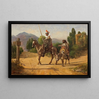 Wilhelm Marstrand - Don Quixote and Sancho Panza at a crossroad.webp