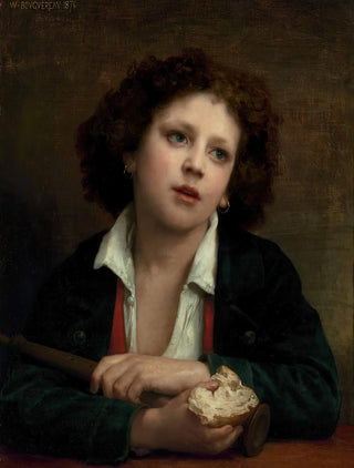 William Bouguereau - Enfant italien tenant une croute de pain.webp