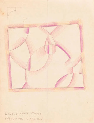 Winold Reiss - Interior designs for screens and ceilings Drawing of plans elevation and details.webp