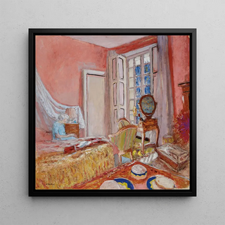 Kunstdruk | Madame Hessel in de roze kamer in Les Clayes - Édouard Vuillard
