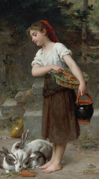 mile Munier - Feeding The Rabbits.webp